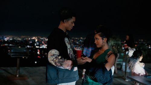 Jazlyn Martin and Jabari Banks in Bel Air (2023)