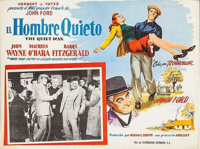 Maureen O'Hara, John Wayne, Ward Bond, Barry Fitzgerald, Sean McClory, and Victor McLaglen in The Quiet Man (1952)