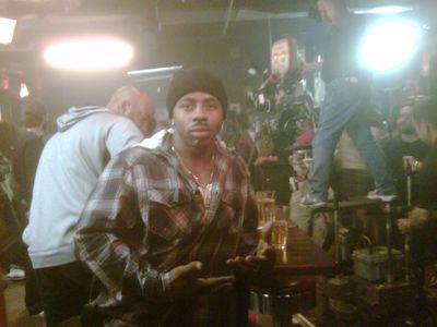 On set of 