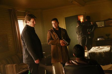 Jon Huertas, Wade Allain-Marcus, Seamus Dever, and Nathan Fillion in Castle (2009)