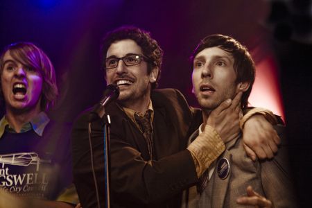 Jason Biggs and Joel David Moore in Grassroots (2012)
