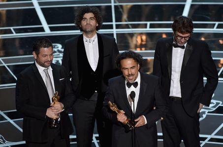 Armando Bo and Alexander Dinelaris at an event for The Oscars (2015)