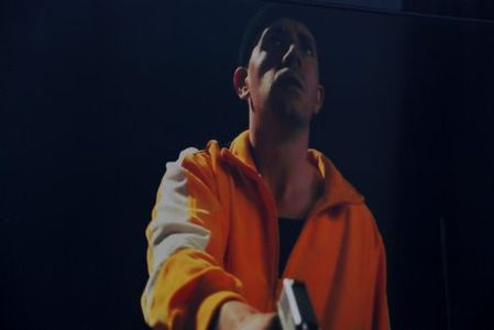 Michael Gambino on the set of 