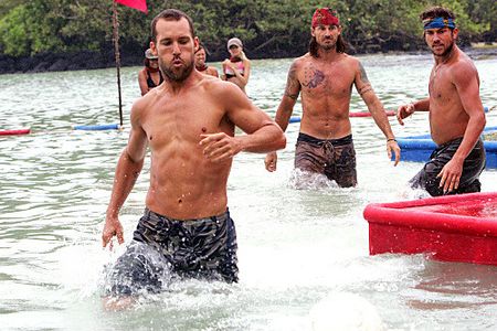 Colby Donaldson, Sandra Diaz-Twine, Parvati Shallow, Courtney Yates, Benjamin Wade, and James Thomas Jr. in Survivor (20