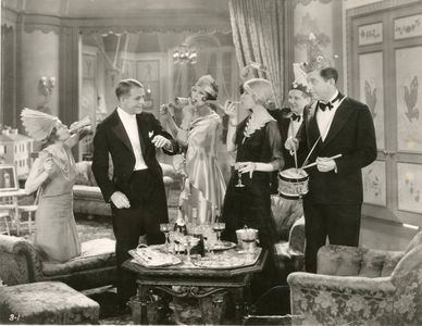 Edward Everett Horton, Robert Ames, Mabel Forrest, Creighton Hale, Ann Harding, and Hedda Hopper in Holiday (1930)