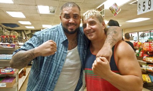 (Left.) R. Marcus Taylor and (right) Rokki James in Paying Mr. McGetty (2016)