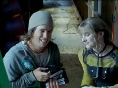 Tom Hern and Emma Lahana in Power Rangers DinoThunder (2004)