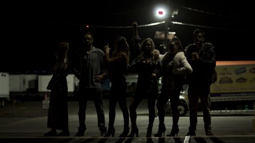 Maggie Wagner, Chris Casiero, Becky Boggs, and Lauren Kay Levy in Damage Control (2019)