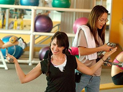 Mia Kirshner and Malaya Rivera Drew in The L Word (2004)