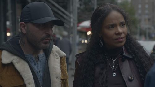 Sanaa Lathan and Lior Raz in Hit & Run (2021)