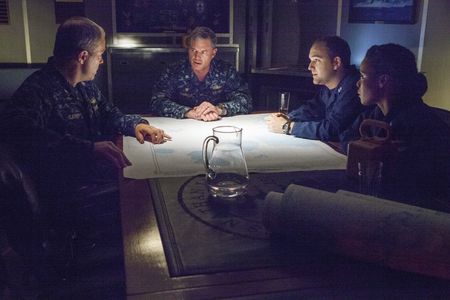 Adam Baldwin, Eric Dane, Christina Elmore, and Michael Curran-Dorsano in The Last Ship (2014)