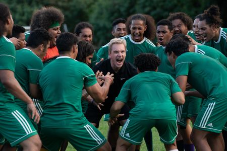 Michael Fassbender and Lehi Makisi Falepapalangi in Next Goal Wins (2023)