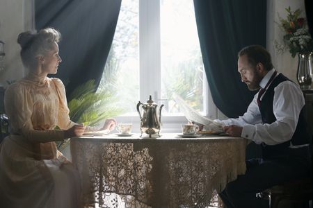 Silvina Buchbauer and Michael McElhatton in Genius (2017)