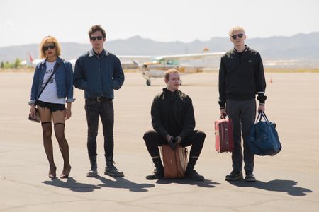 Frank Dillane, Jeremy Allen White, Zoë Kravitz, and Caleb Landry Jones in Viena and the Fantomes (2020)