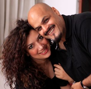 Vekeana Dhillon (Writer) with Puneet Sira (Producer /Director) on the sets.