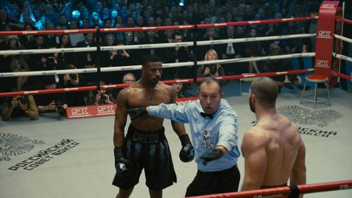 Michael B. Jordan, Debbie Lay, Ivo Nandi, and Florian Munteanu in Creed II (2018)