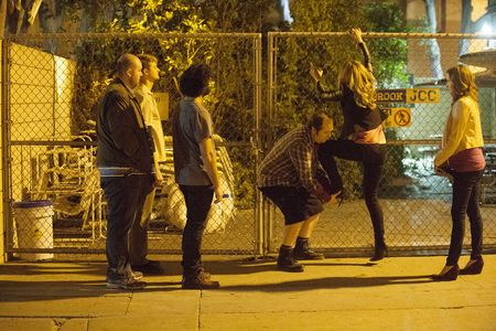 John Lutz, Lennon Parham, Jessica St. Clair, Jason Mantzoukas, and Greg Hess in Playing House (2014)