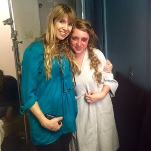 Tori with director/producer, Julia Verdin, on set of LOST GIRLS