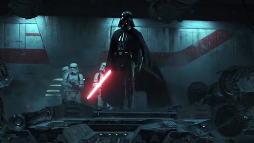 James Earl Jones, Daniel Naprous, and Spencer Wilding in Rogue One: A Star Wars Story (2016)