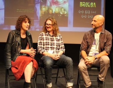 Adrian Powers and Jessica Shteyman at the 'Brolga' screening at the 2019 Sherman Oaks Film Festival