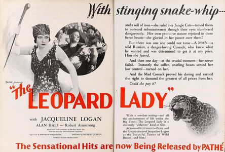 Alan Hale and Jacqueline Logan in The Leopard Lady (1928)