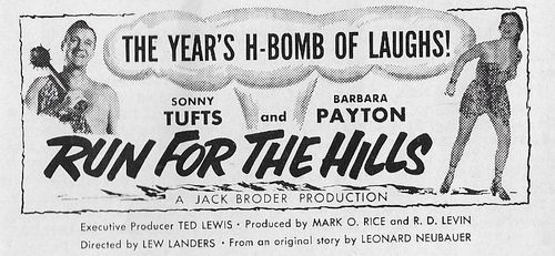 Barbara Payton and Sonny Tufts in Run for the Hills (1953)