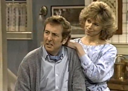 Eric Idle and Caroline McWilliams in Nearly Departed (1989)