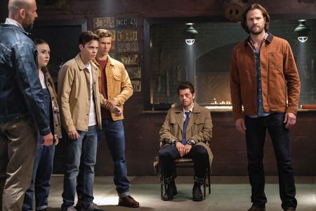 Misha Collins, Jared Padalecki, Alexander Calvert, and Katherine Evans in Supernatural (2005)