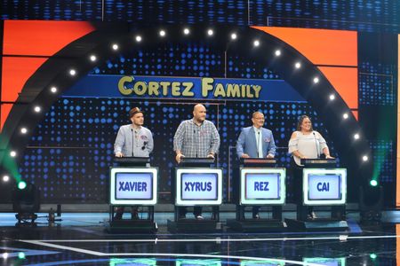 Rez Cortez, Xyrus Cortez, Xavier Cortez, and Cai Cortez in Family Feud Philippines (2022)