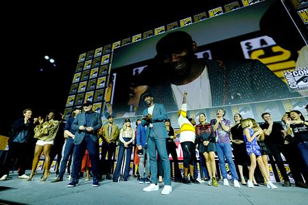 Kevin Feige and Mahershala Ali at an event for Blade (2024)
