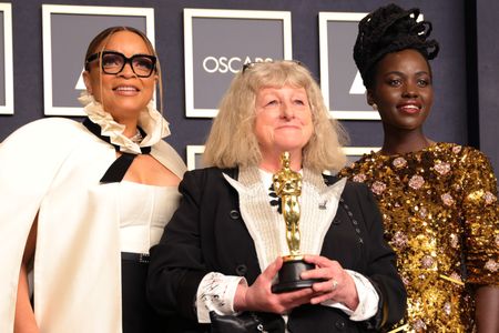 Jenny Beavan, Ruth E. Carter, and Lupita Nyong'o at an event for The Oscars (2022)