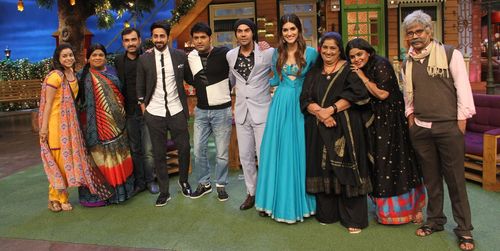 Seema Pahwa, Kiku Sharda, Pankaj Tripathi, Sumona Chakravarti, Rajkummar Rao, Ayushmann Khurrana, Kriti Sanon, Kapil Sha