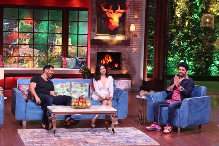 John Abraham, Divya Khosla Kumar, and Kapil Sharma in The Kapil Sharma Show: John Abraham and Divya Khosla Kumar (2021)