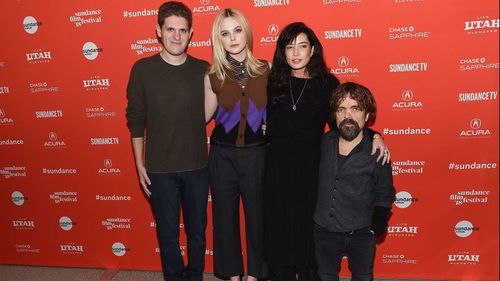 Peter Dinklage, Elle Fanning, Reed Morano, and Mike Makowsky in I Think We're Alone Now (2018)