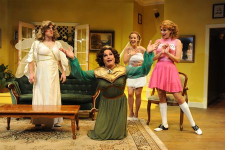 Lyndsi LaRose (far right) as Audrey in International City Theatre's production of 