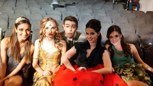 On set of 