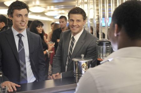 David Boreanaz, John Francis Daley, and Paul James in Bones (2005)