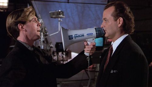 Bill Murray and John Glover in Scrooged (1988)