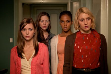 Megalyn Echikunwoke, Greta Gerwig, Carrie MacLemore, and Lio Tipton in Damsels in Distress (2011)
