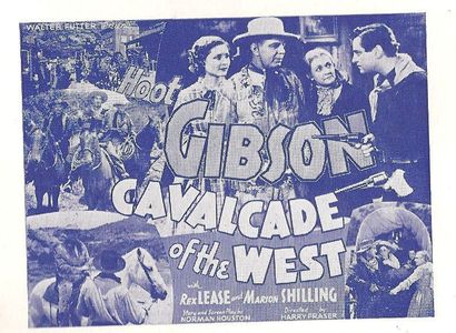 Hoot Gibson, Nina Guilbert, Rex Lease, and Marion Shilling in Cavalcade of the West (1936)