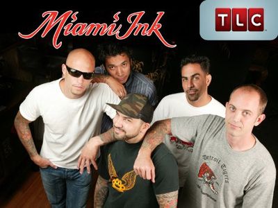 Yojiro Harada, Chris Nunez, Darren Brass, Ami James, and Chris Garver in Miami Ink (2005)