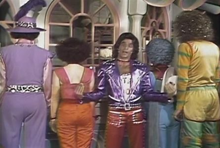 Debra Clinger, Michael Lembeck, Mickey McMeel, and Bert Sommer in The Krofft Supershow (1976)