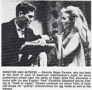 Roger Corman and Elizabeth Shepherd in The Tomb of Ligeia (1964)