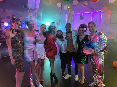 The cast of “A Party To Die For” with director Nanea Miyata
