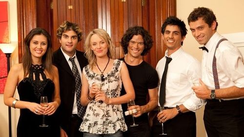 Emma Leonard, Luke Arnold, Roger Sciberras, Clayton D. Moss, Catherine van der Rijt, and Steve Maresca in Dealing with D