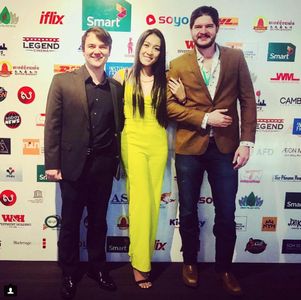 Form left to right: Cody Howard, Oun Bi, Phil Blattenberger at the Cambodia International Film Festival (CIFF) March 201