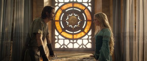 Morfydd Clark and Charlie Vickers in The Lord of the Rings: The Rings of Power: Partings (2022)