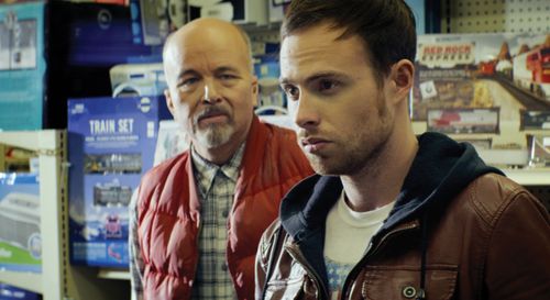 Still of Jordon Hodges and Clint Howard in Sand Castles (2014)