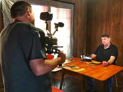 On the set of Ice Cold Evil Directed by Austin Rutherford