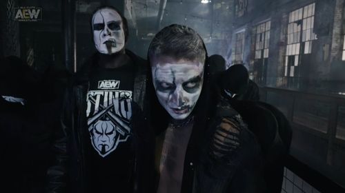 Steve Borden and Darby Allin in All Elite Wrestling: Revolution (2021)